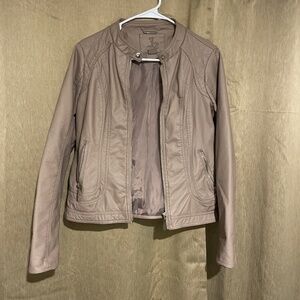 Tan Pleather Jacket for Women